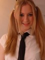 Kristin dressed up as a School Girl!