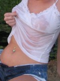 Heidi has her own wet t-shirt contest!