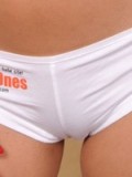 Shylas tight freeones bootyshorts give her a perfect lil camel toe