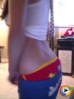 Ashley shows off her tight round ass
